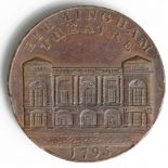 Token, 18thC: Kempson's Birmingham Theatre 1795, D&H Warwickshire no. 216, GVF, light edge knock.