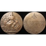 Romanian Commemorative Medal, bronze d.59.5mm: Romania & Turkey, 25 Years of Peace and Progress
