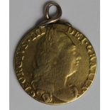 Guinea 1774 ex-jewellery with loop still attached, ideal space filler