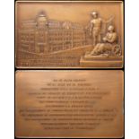 Romanian Commemorative Plaque, bronze 94mm: Bucharest Chamber of Commerice 1868-1908 by Resch, EF,