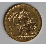 Sovereign 1872 St George, S.3856A, aEF