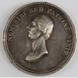 British Political Medal, silver d.48mm: Pitt Club of the Town and County of Leicester, 18th/19thC,
