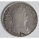 Crown 1662 rose below bust, S.3350, nF, edge nick.