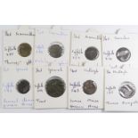 Suffolk 17th. century tokens, Hadleigh, Thomas Bumpstead, farthing,1656, D.137, F, a ditto but Simon