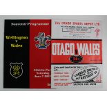 New Zealand Rugby - Wales Tour to NZ 1969, covers matches v Otago 4/6/69 v Wellington 7/6/69. This