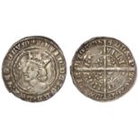 Scottish silver groat of David II, Bust C, reverse:- VILLA EDInBVRGh, Edinburgh Mint, 'D' added in