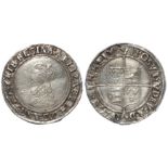 Elizabeth I silver shilling, First Issue 1559-1560, mm. lis, ELIZABETH, Bust 2B, wire and beaded