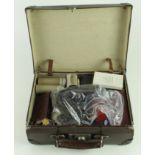 Buffalo medals, scrolls, chain, etc etc. Old suit case full, silver hallmarked medals noted. (qty)