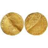 Charles I gold unit, Tower Mint under the King 1625-1642, mm. Cross Calvary 1625-1626, Group B,
