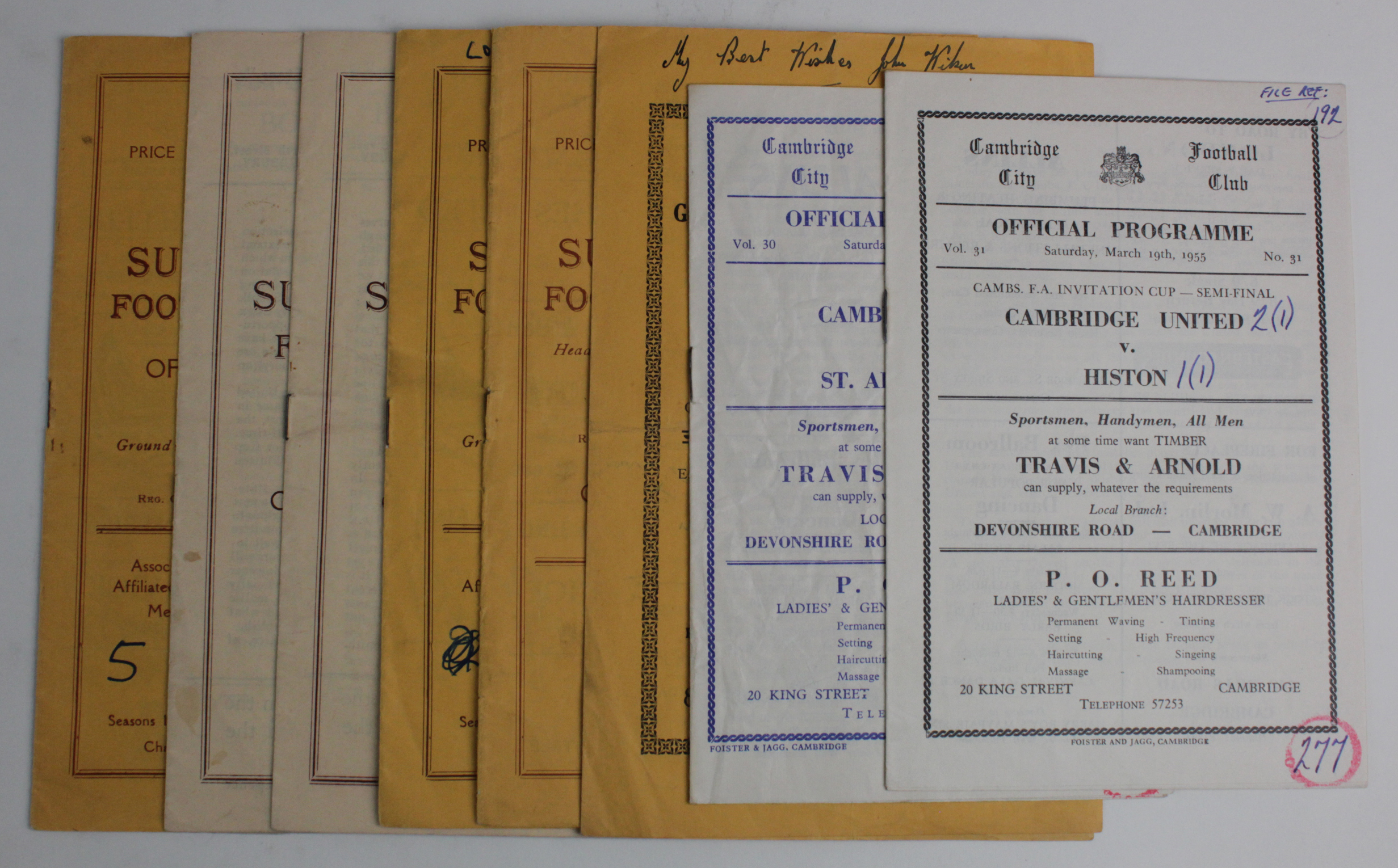 Local non league selection, inc Eastern Counties League v Athenian League 1/5/48 played at Gt