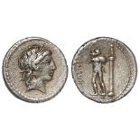 Roman Republican silver denarius of L.Marcius Censorinus, Rome Mint 82 A.D, Sear 281, nice neat