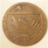 Lusitania, French Commemorative Medal, bronze d.53mm: Commemorating the sinking of R.M.S.
