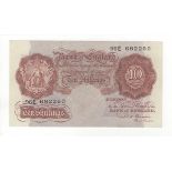 Beale 10 Shillings B265 (issued 1950), scarce first series note 96E 682260, lightly pressed EF,