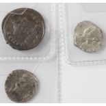 Antoninus Pius silver denarius, reverse:- Annona, GF, with a ditto but Julia Domna, reverse:-