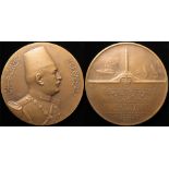 Egypt Commemorative Medal, bronze d.72mm: Fouad I, 14th International Congress of Navigation,