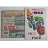World Cup 1950 Brazil, two publications, Spanish Newspaper Marca 2/7/1950 with coverage Brazil v
