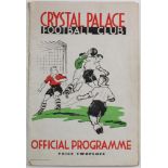 Crystal Palace v QPR 26th Nov 1938 (FA Cup). Spine split