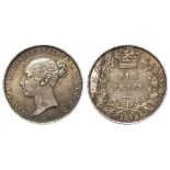 Sixpence 1859, S.3908, toned EF