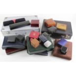 Accessories - box of various 2nd hand coin cases, jewellery boxes, plus a silver coloured coin