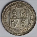 Shilling 1889 large Jubilee head, S.3927, AU