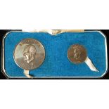 Rhodesia Independence silver two-medal set 1965, Ian Smith, both numbered 'S99', toned GEF with