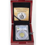 Tristan Da Cunha Sovereign 2015 "Magna Carta" PCGS slabbed as PR69DCAM and housed in a plush