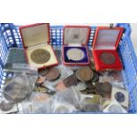 Medallions, Tokens etc (149) 18th-20thC assortment, mixed grade, silver noted, needs viewing.