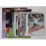 Football - signed postcard size photos of Star Players c1980's/1990's mostly signed to front inc