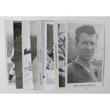 Football postcard size photos of players b/w from early 60's, all signed inc Douglas Anderson