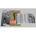 Manchester United, programme v Hibernians (Malta) 1967, with signed 8 x 10" by Nobby Stiles and