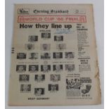 World Cup, 1966, Newspapers, Evening Standard with field of play, Saturday July 30th 1966, signed by