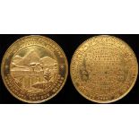 Peruvian Commemorative Medal, 22ct gold, d.50mm, 124.4g: Inauguration of the Arequipa-Puno Trans-