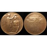 Olympic Games, Paris 1924 Participation Medal, bronze d.55mm, (medal) by Raoul Benard, EF, light ink