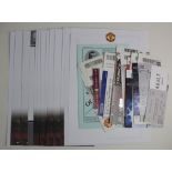 Manchester United season 2009/2010 home and away team sheets v A.C.Milan C/L 10/3/2010 (17) inc