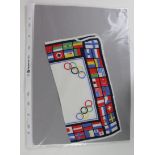 Olympic Games 1936 textiles, Flags of the competing Nations, 1x large scarf, 1 x small square (2)