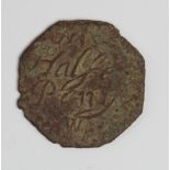Token - Brent Pelham 17th century octagonal copper token for Ralph Wheeler - rare token found