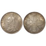 Double-Florin 1888 aUNC