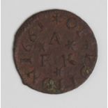 Token - Potton, Bedfordshire, Richard Atkinson, 1661 copper halfpenny, found near Potton.