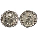Gordian III silver antoninianus, Rome Mint 241-242 AD. Rev: 'P M TR P IIII COS II P P' Apollo seated