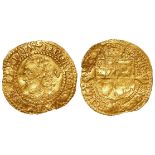 James I gold quarter-laurel, Third Coinage 1619-1625, beaded circles on each side, Spink 2642B,