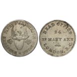 Advertising Token, white metal d.30mm, 19thC: Webster's Patent Aluminium Metals / Head Office 34