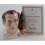 Sir Stanley Matthews Royal Doulton jug with Certificate No693/5000