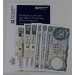 Scotland Royal Bank of Scotland plc (9), a range of 5 Pounds including P347a (1987), first prefix