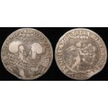 Charles I Marriage to Henrietta Maria 1625 unmarked silver medal - worn. Weighs 2.2gms. Measures
