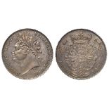 Sixpence 1821 toned EF