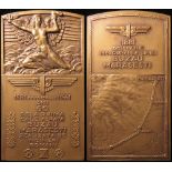 Romanian Commemorative Plaque, bronze 104mm: 60th Anniversary of the Buzau - Marasesti Railway