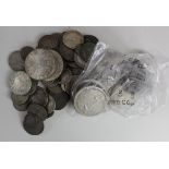 World Silver Coins 485g, 19th-20thC mixed grade, a few holed/mounted.