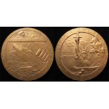 Lusitania, French Commemorative Medal, bronze d.53mm: Commemorating the sinking of R.M.S.