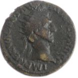Nerva, brass dupondius, Rome Mint, September-December 96 A.D., reverse:- Fortuna standing left,