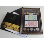 GB London Mint Office 4x "Millionaire Collection" silver or silver-gilt proof replica coins, a